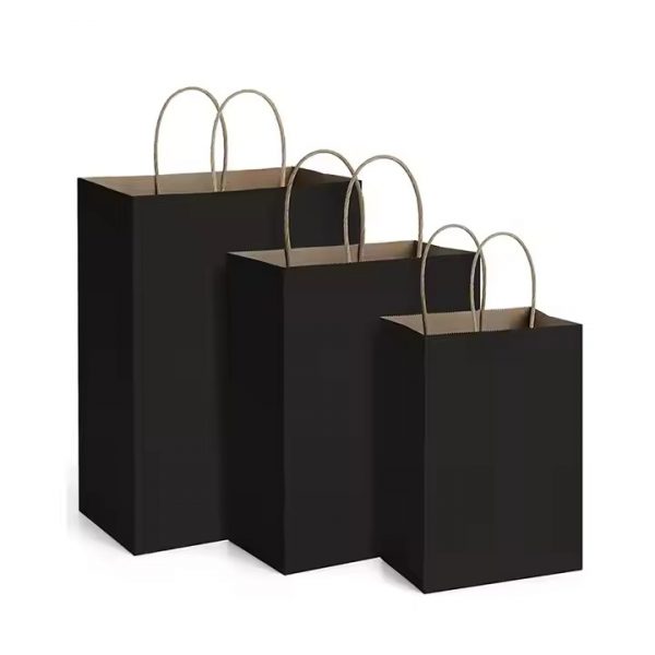 Small Black Paper Bag (40 X 110 X 310MM) - Image 4