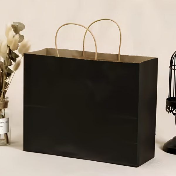 Wide Base Black Paper Bag (320 x 240 x 340MM)
